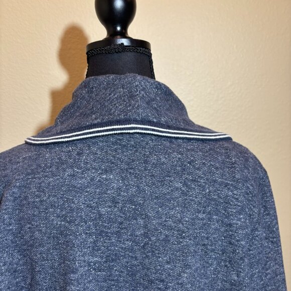 T for Talbots Navy Blue & White Jersey Jacket Leisure - Picture 7 of 10